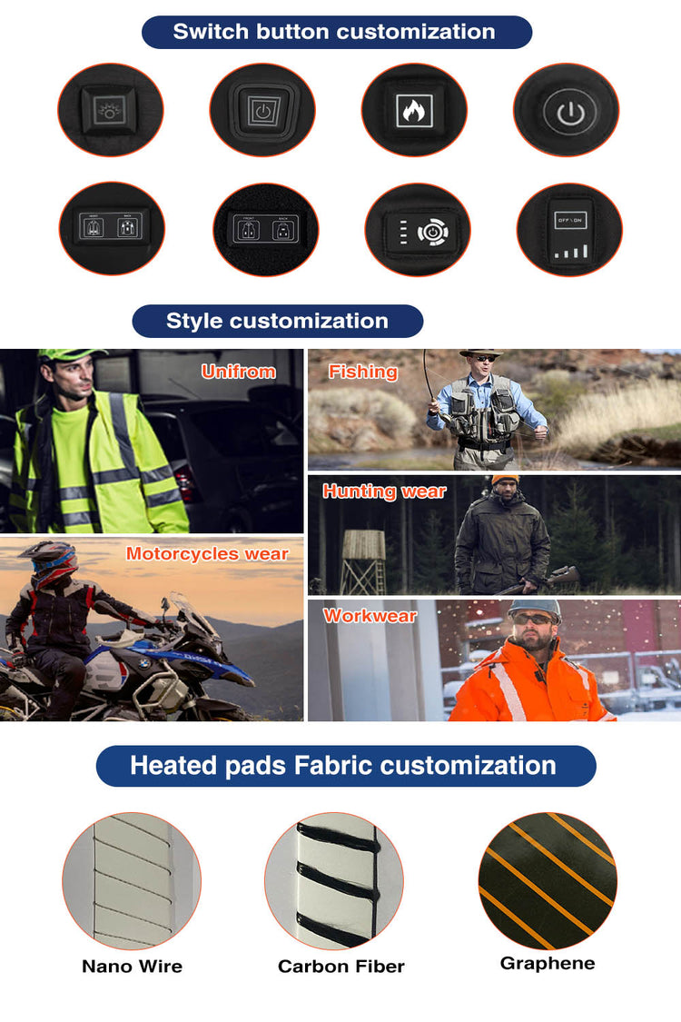 Vinmori Heated Apparel Fan Cooling Clothing Jacket & Vest & Socks