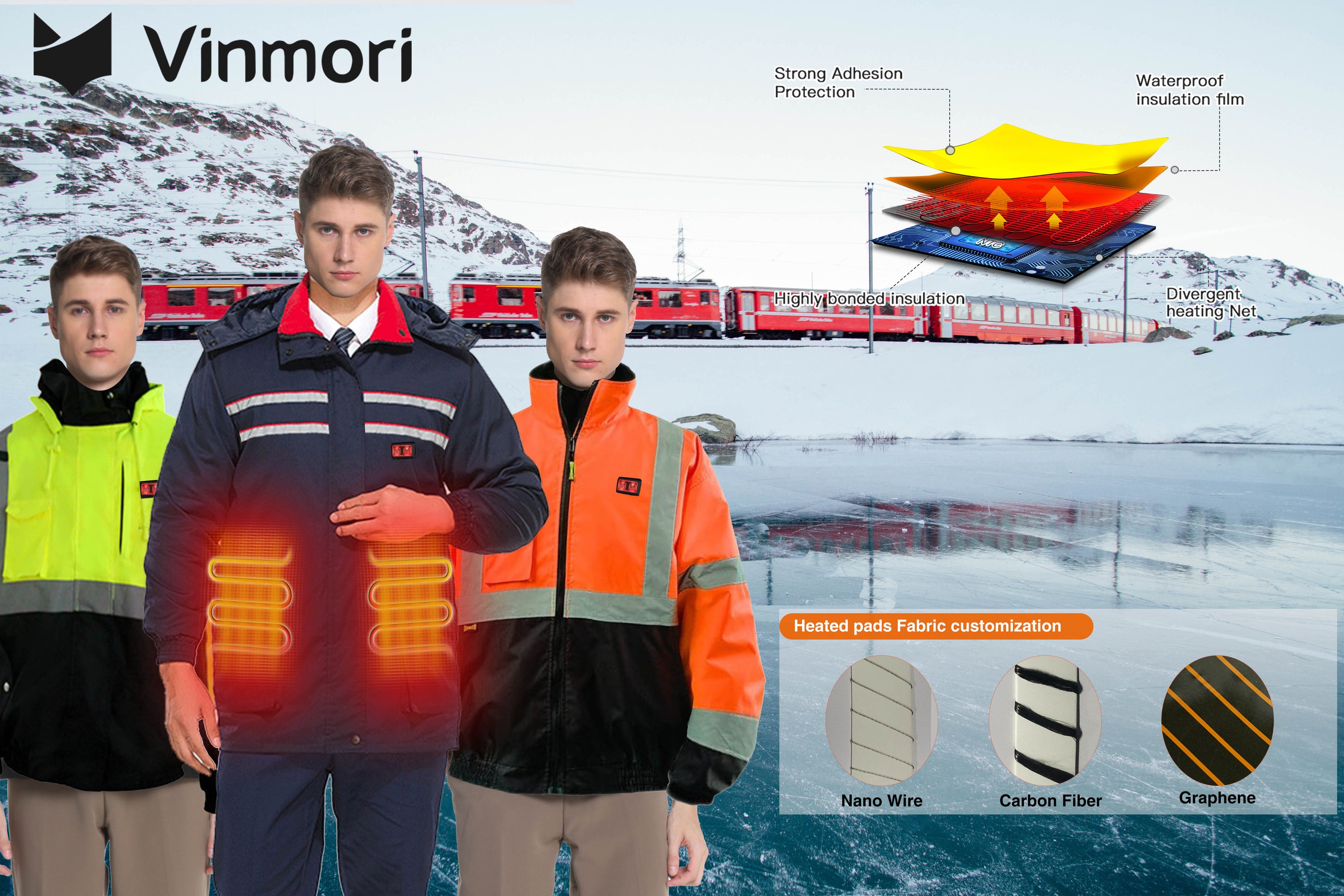 Vinmori Heated Apparel Fan Cooling Clothing Jacket & Vest & Socks