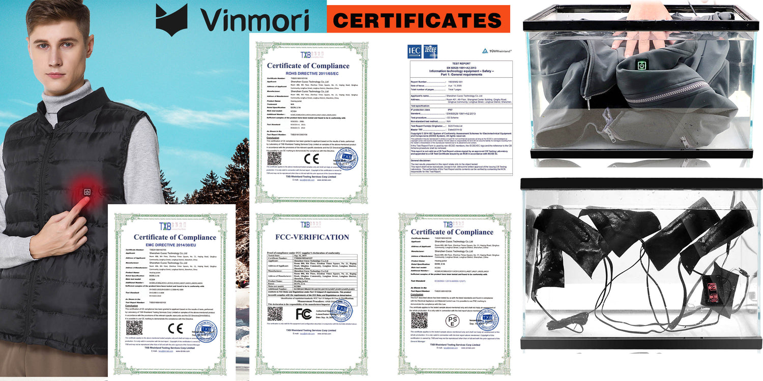 Vinmori Heated Apparel Fan Cooling Clothing Jacket & Vest & Socks